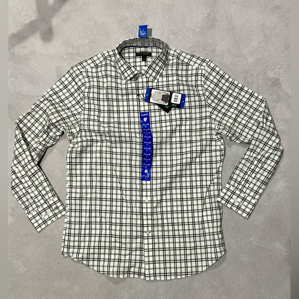 Banana Republic Green Checkered Shirt
